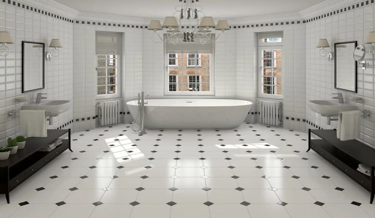  what size tile for large bathroom floor 
